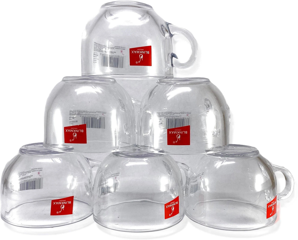 BLINKMAX Transparent Glass Tea & Coffee Cup Set of 6 – 150 ml
