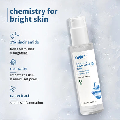 Plum Niacinamide Bright & Clear Skin Combo + 3 𝙁𝙧𝙚𝙚 𝙂𝙞𝙛𝙩𝙨*