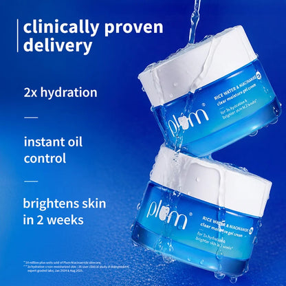 Plum 2% Niacinamide & Rice Water Brightening Gel Moisturizer