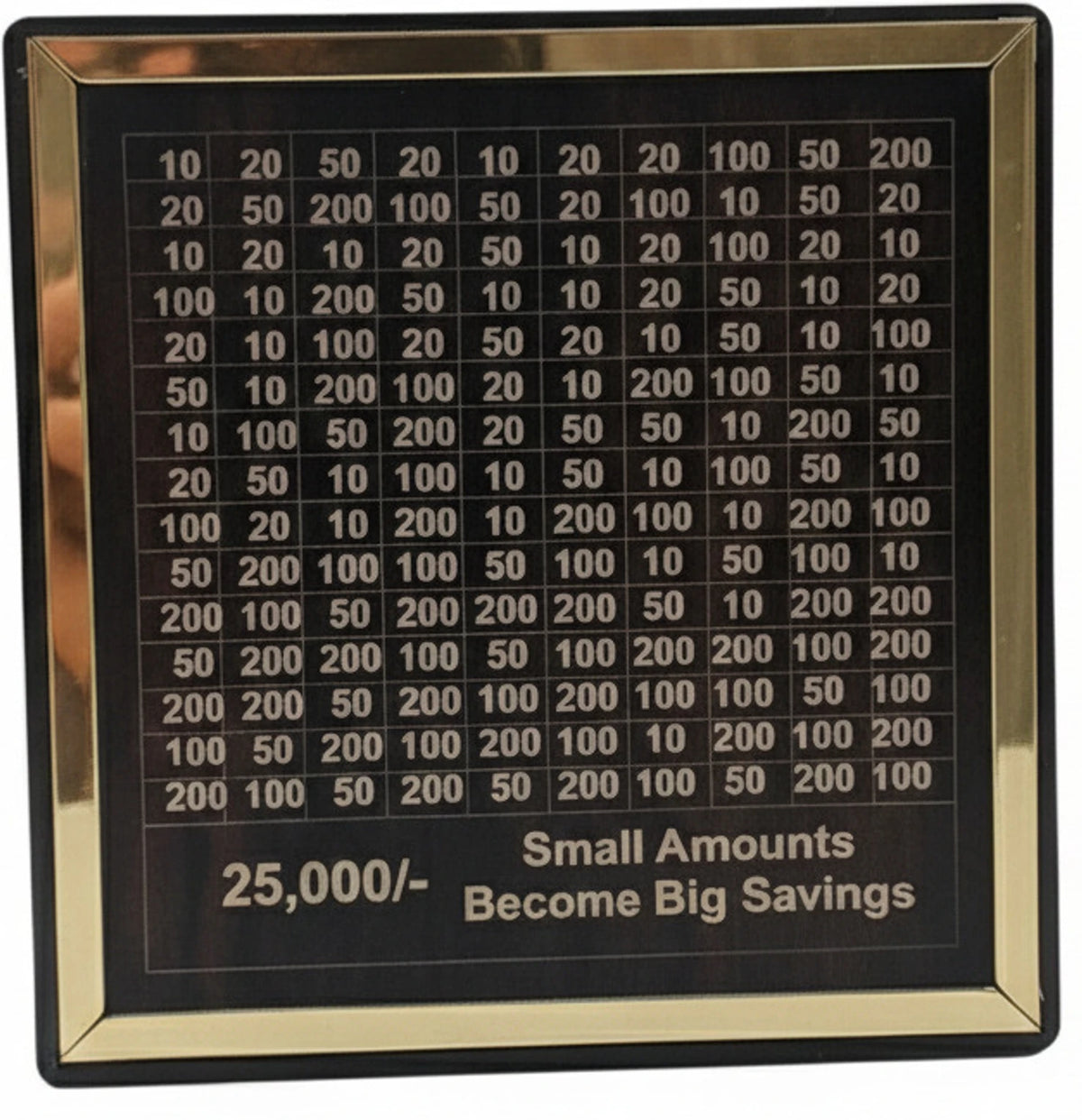 ₹25,000 Money Saving Wooden Bank – Savings Challenge Box