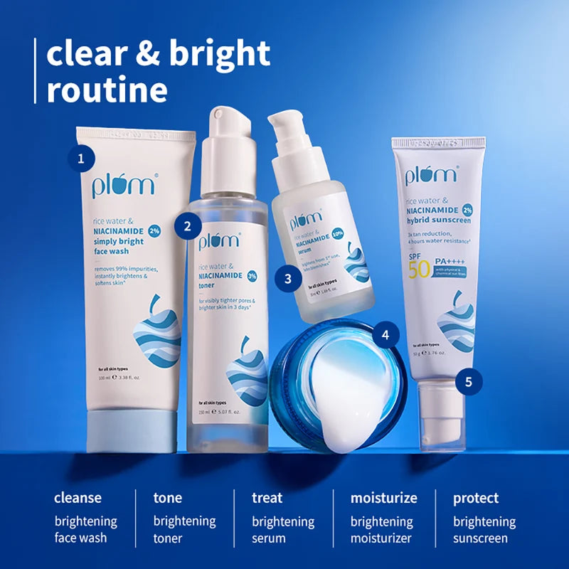 Plum 2% Niacinamide & Rice Water Brightening Gel Moisturizer