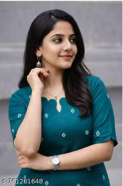 Elegant Morpeach Rayon Slub Kurti for Women | Stylish Casual &amp; Ethnic Wear