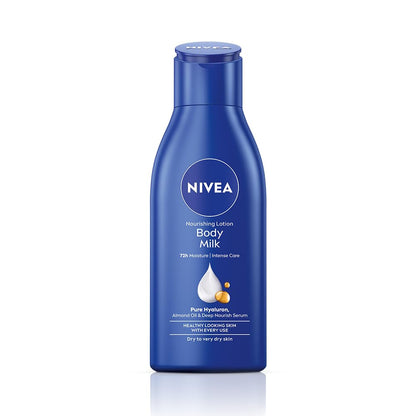 NIVEA Nourishing Body Milk 600ml Body Lotion with Hyaluronic Acid | 72Hr Hydration | Deep Moisture Care for Very Dry Skin | Enriched with Almond Oil | Smooth, Radiant & Healthy Looking Skin Care