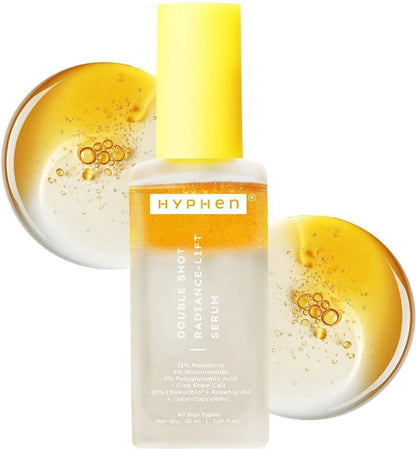 HYPHEN Double Shot 18% Brightening + 20% Collagen Face Serum | Fade Dark Spots (50 ml)