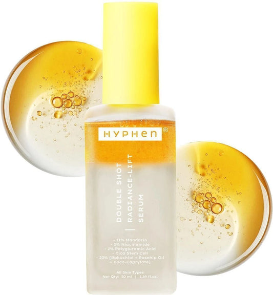 HYPHEN Double Shot 18% Brightening + 20% Collagen Face Serum | Fade Dark Spots (50 ml)