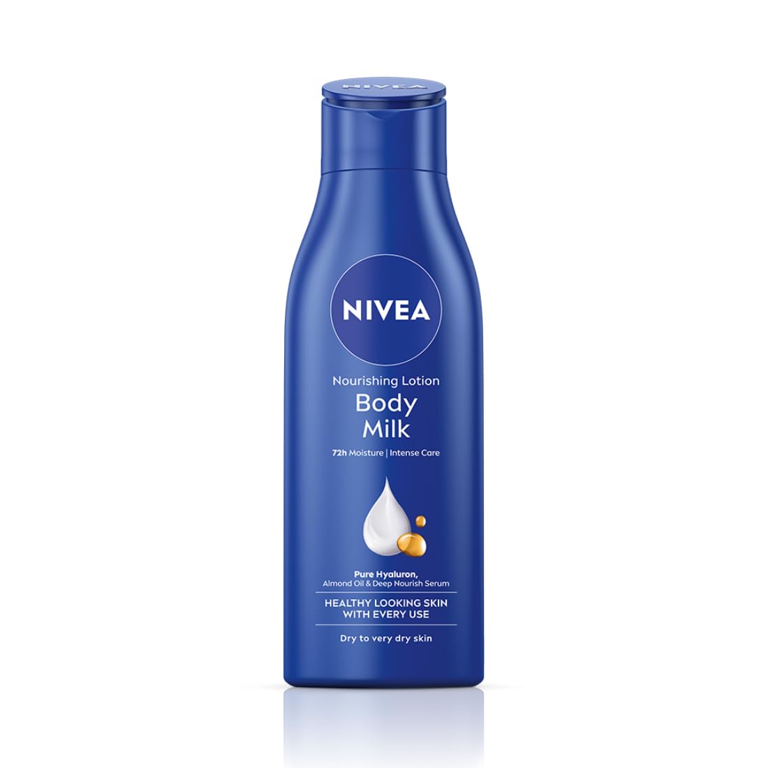 NIVEA Nourishing Body Milk 600ml Body Lotion with Hyaluronic Acid | 72Hr Hydration | Deep Moisture Care for Very Dry Skin | Enriched with Almond Oil | Smooth, Radiant & Healthy Looking Skin Care