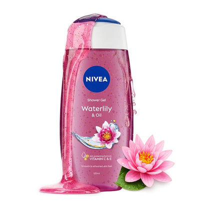 NIVEA Waterlily & Oil 250ml Body Wash| Shower Gel with Care Oil Pearls| Refreshing Scent of Waterlily Flower|Clean, Healthy & Moisturized Skin