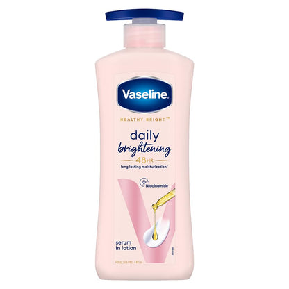 Vaseline Daily Brightening Body Lotion For Healthy & Glowing Skin with Niacinamide 400ml (Pack of 1)