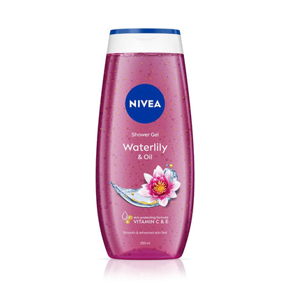 NIVEA Waterlily & Oil 250ml Body Wash| Shower Gel with Care Oil Pearls| Refreshing Scent of Waterlily Flower|Clean, Healthy & Moisturized Skin