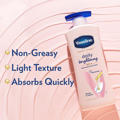 Vaseline Daily Brightening Body Lotion For Healthy & Glowing Skin with Niacinamide 400ml (Pack of 1)
