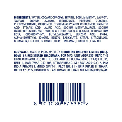 DOVE Exfoliating Bodywash, 825ml, for Smooth Radiant Skin, with Triple Hydration Serum & Glycerine, Dermatologically Tested, Paraben & Sulphate-Free, for Men and Women