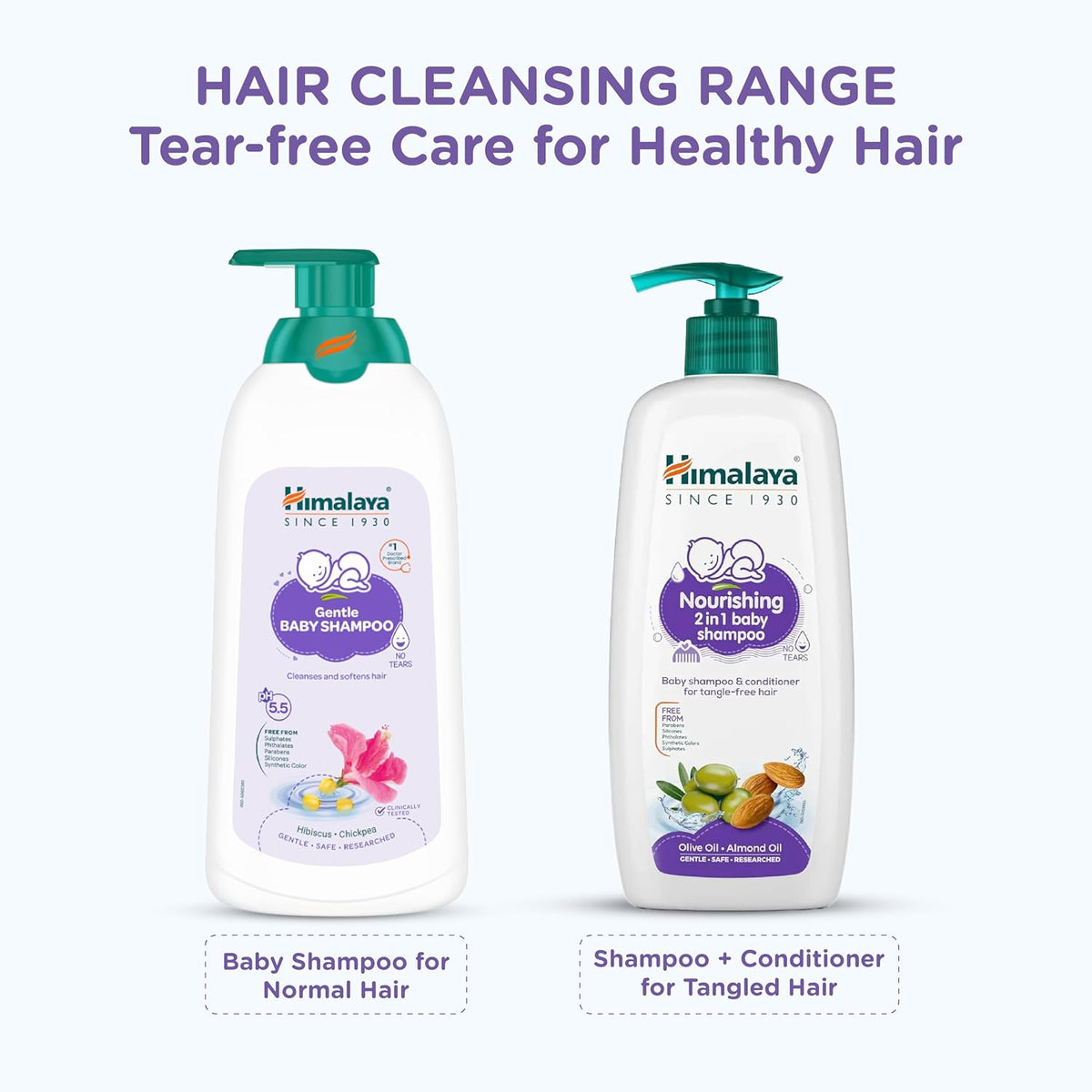 Himalaya Gentle Baby Shampoo with phyto-proteins|No Tears|pH 5.5|600ml