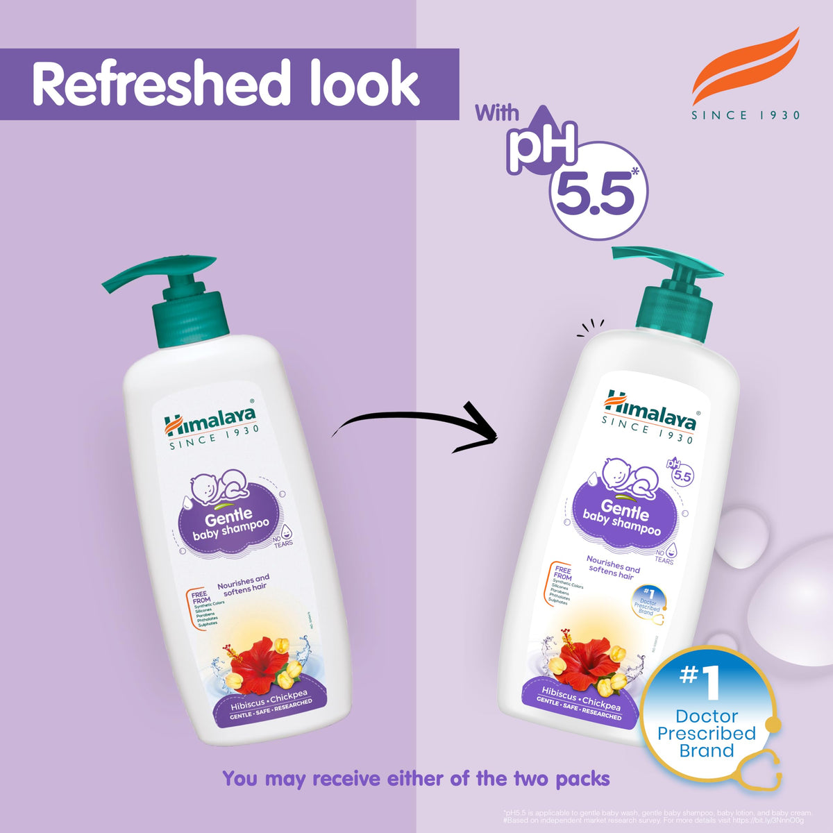 Himalaya Gentle Baby Shampoo with phyto-proteins|No Tears|pH 5.5|600ml