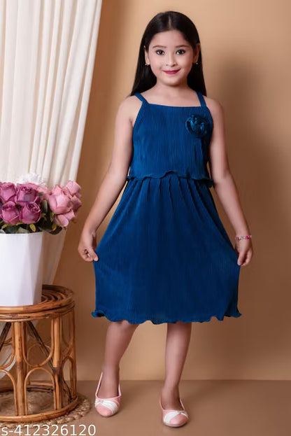 KiyafetleR Baby Girls' Stylish Printed Fit & Flare Dress