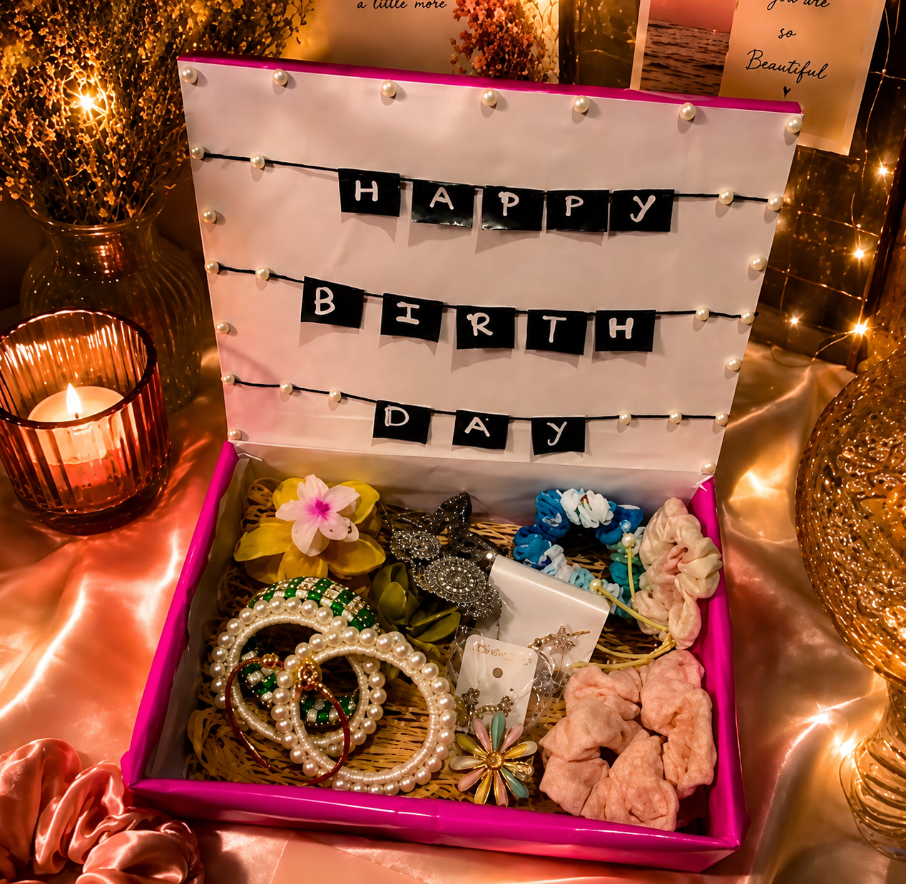 Surprise Birthday Gift Box for Women | Handmade Happy Birthday Memory Box with Accessories