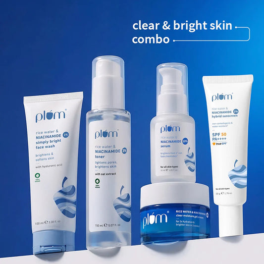 Plum Niacinamide Bright & Clear Skin Combo + 3 𝙁𝙧𝙚𝙚 𝙂𝙞𝙛𝙩𝙨*