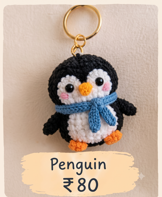 Handcrafted Penguin Keychain