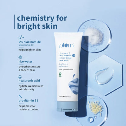 Plum Niacinamide Bright & Clear Skin Combo + 3 𝙁𝙧𝙚𝙚 𝙂𝙞𝙛𝙩𝙨*
