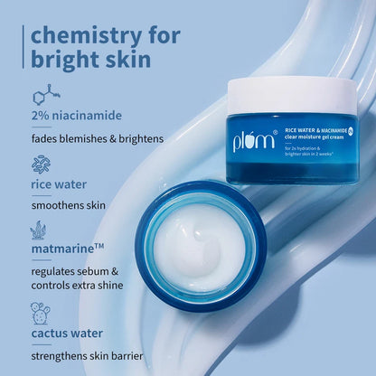 Plum Niacinamide Bright & Clear Skin Combo + 2 𝙁𝙧𝙚𝙚 𝙂𝙞𝙛𝙩𝙨*