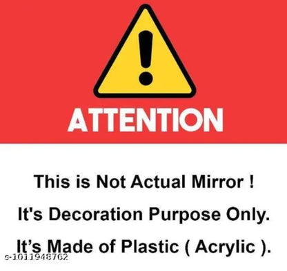 10-Piece Frameless Acrylic Full Length Mirror Tiles | Decorative Wall Mirror Set (15 × 15 cm)