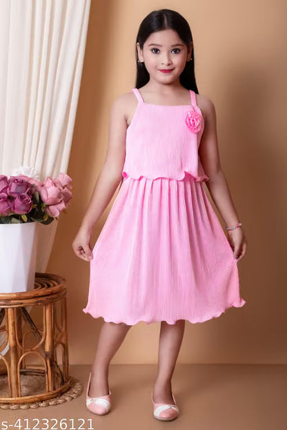 KiyafetleR Baby Girls' Stylish Printed Fit & Flare Dress