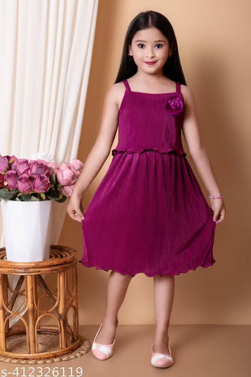KiyafetleR Baby Girls' Stylish Printed Fit & Flare Dress