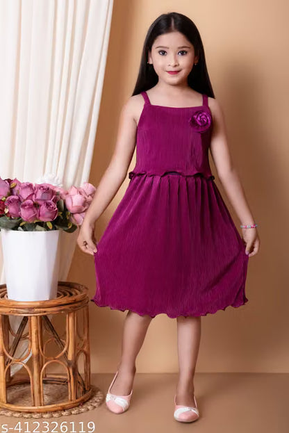 KiyafetleR Baby Girls' Stylish Printed Fit & Flare Dress