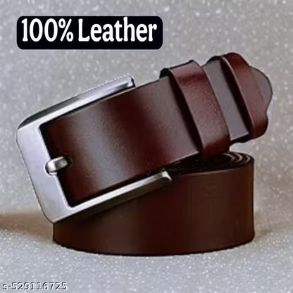 Belt Creations Men's Brown Premium Leather Belt | Classic Formal & Casual Wear
