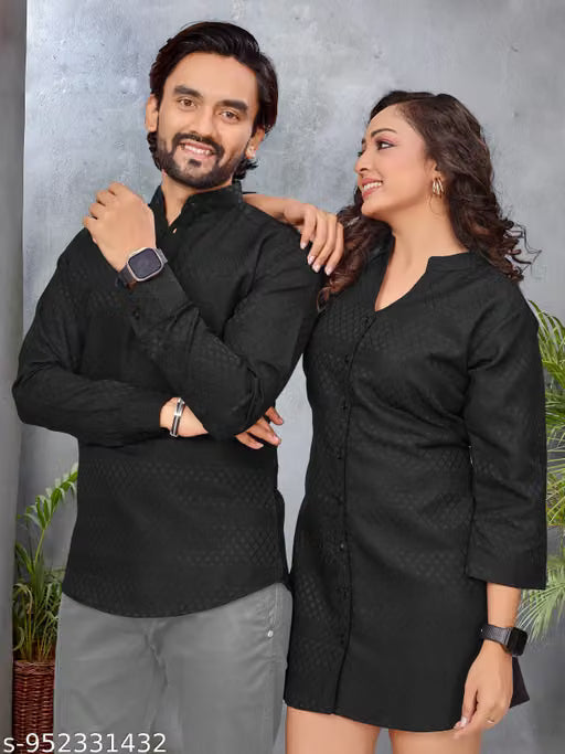 Couple Combo – Matching Short Kurta for Men & Tunic for Women