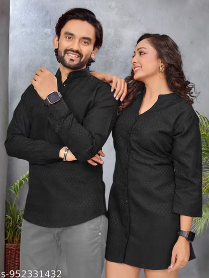 Couple Combo – Matching Short Kurta for Men & Tunic for Women