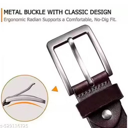 Belt Creations Men's Brown Premium Leather Belt | Classic Formal & Casual Wear