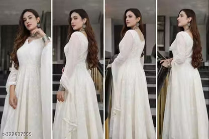 Anarkali chicken kurti with dupatta