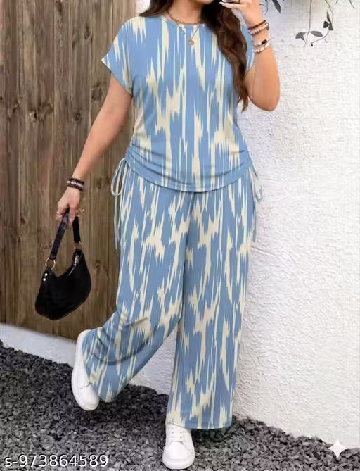 Trendy Women’s Printed Top & Bottom Co-Ord Set – Casual, Party & Active Wear