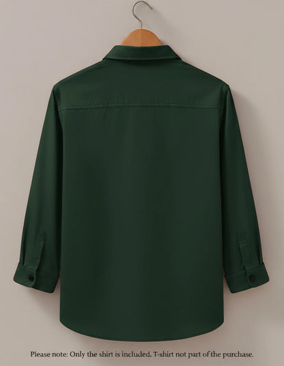 Men's Cotton Blend Casual Shirt | Regular Fit Full Sleeve Utility Shirt
