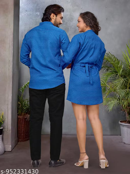 Couple Combo – Matching Short Kurta for Men & Tunic for Women