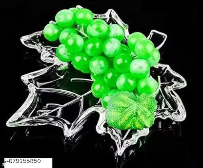 Modern Crystal Leaf Shape Glass Serving Plate – Elegant Home Décor 🍃