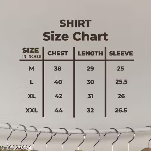 Fatty Mouse Men's Cotton Blend Solid Shirt | Full Sleeve Formal &amp; Casual Wear