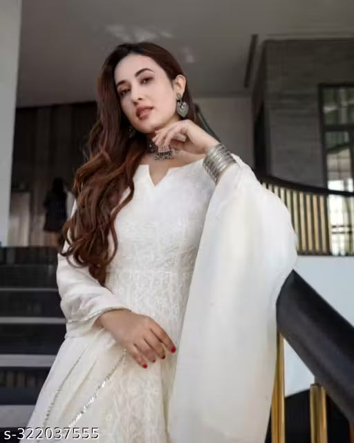Anarkali chicken kurti with dupatta