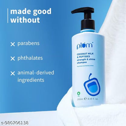 Plum Coconut Milk & Peptides Shampoo – 250ml