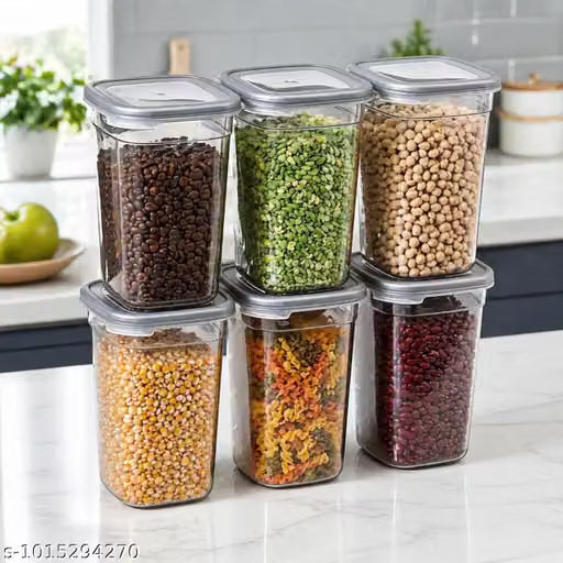Kitchen Storage Containers Set of 6 – BPA-Free Food Storage Boxes