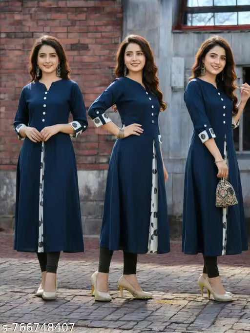 Women's Cotton Dress | Elegant Solid Long Sleeve Casual Wear